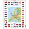 Larsen Kaart Europa met Vlaggen, 70st.-Selecta Hot
