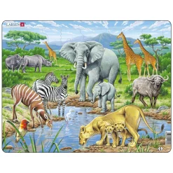 Larsen Legpuzzel Dieren - Afrikaanse Savanne, 65st.>Selecta