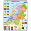Selecta Larsen Legpuzzel Kaart Nederland met Provincies en Vlaggen, 48st.