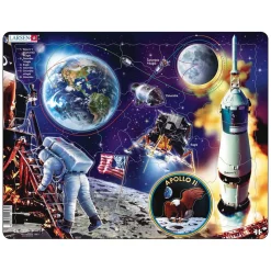 Larsen Legpuzzel Reis naar de Maan - Ruimtevaart Apollo 11, 50st.-Selecta Sale