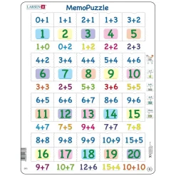 Larsen Memopuzzel - Optellen met Cijfers van 0-20, 40st.-Selecta Clearance