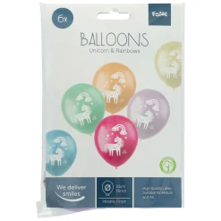Latex Ballonnen Unicorns & Rainbows, 6st.>Folat BV Sale