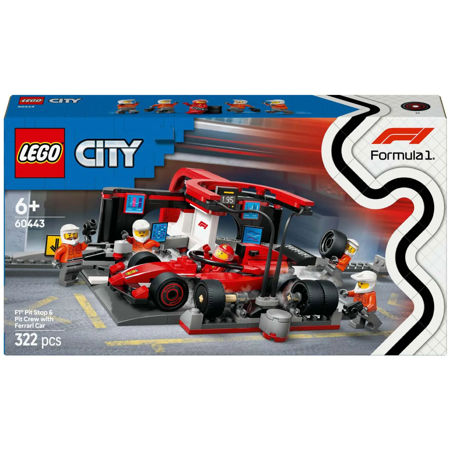 City 60443 F1 Pitstop en Pitcrew Met Ferrari Auto-LEGO Outlet