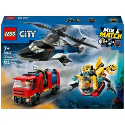 City 60462 Helikopter, Brandweerauto en Onderzeeer Remix-LEGO Sale