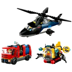 City 60462 Helikopter, Brandweerauto en Onderzeeer Remix-LEGO Sale