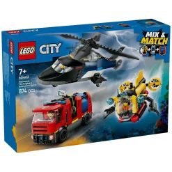 City 60462 Helikopter, Brandweerauto en Onderzeeer Remix-LEGO Sale