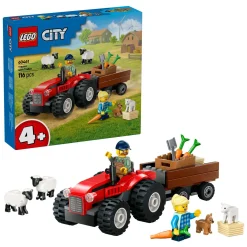 City 60461 Rode Tractor Met Aanhanger En Schapen-LEGO Online