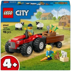 City 60461 Rode Tractor Met Aanhanger En Schapen-LEGO Online