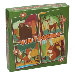 Wins Holland Legpuzzel 4in1 - Bosdieren, 12st. Hot