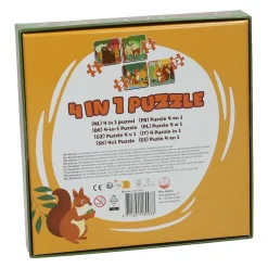 Wins Holland Legpuzzel 4in1 - Bosdieren, 12st. Hot