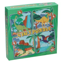 Legpuzzel 4in1 - Dino, 12st.>Wins Holland Outlet