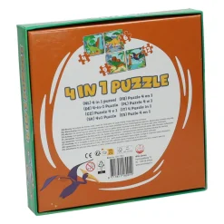 Legpuzzel 4in1 - Dino, 12st.>Wins Holland Outlet