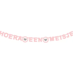 Haza Witbaard Letterguirlande - Hoera een Meisje