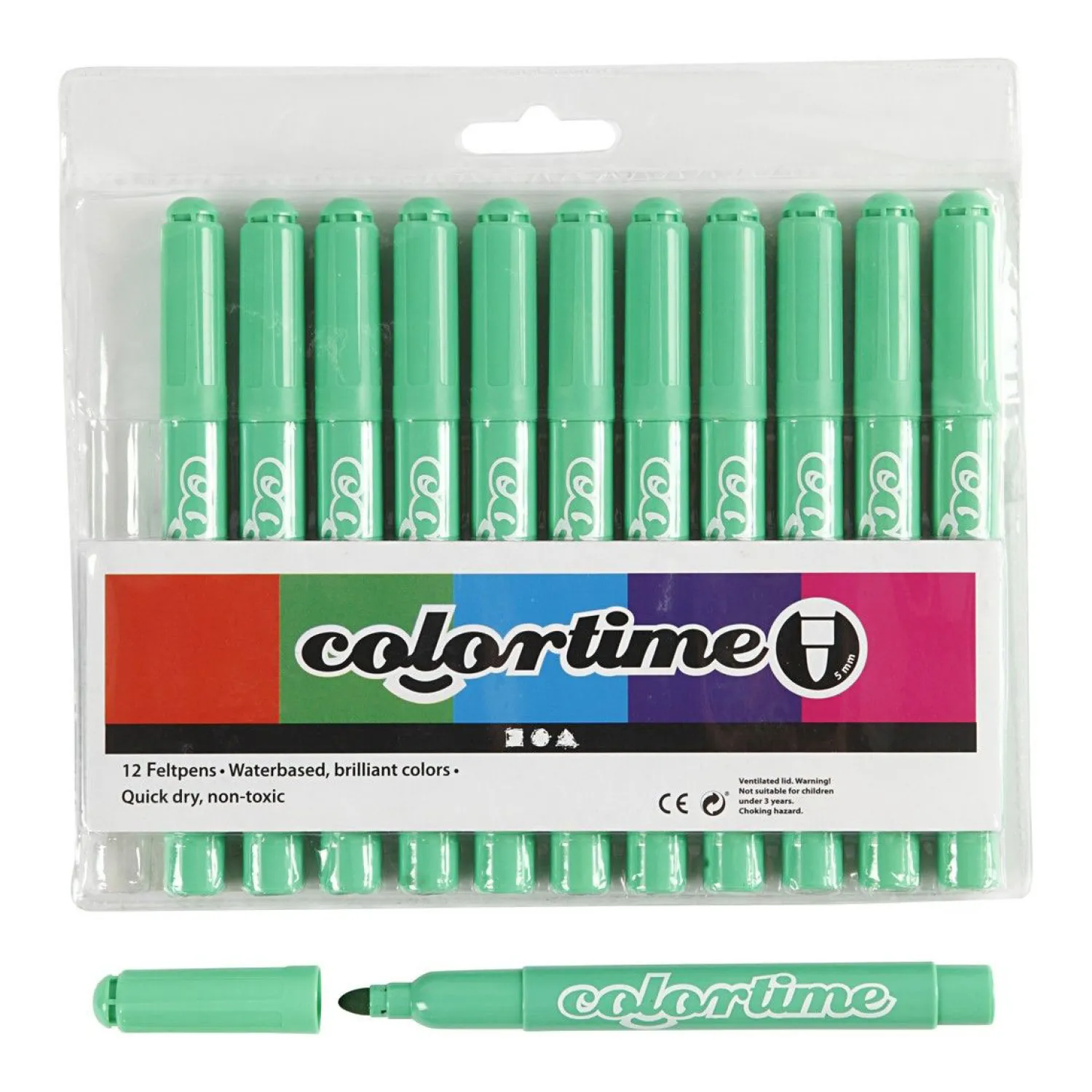 Lichtgroene Jumbo Stiften, 12st.-Creativ Company Best