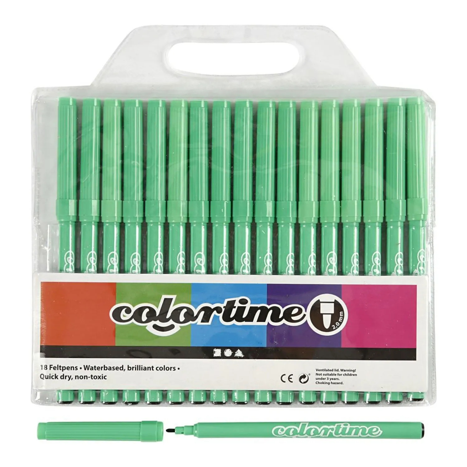 Lichtgroene Stiften, 18st.-Creativ Company Clearance