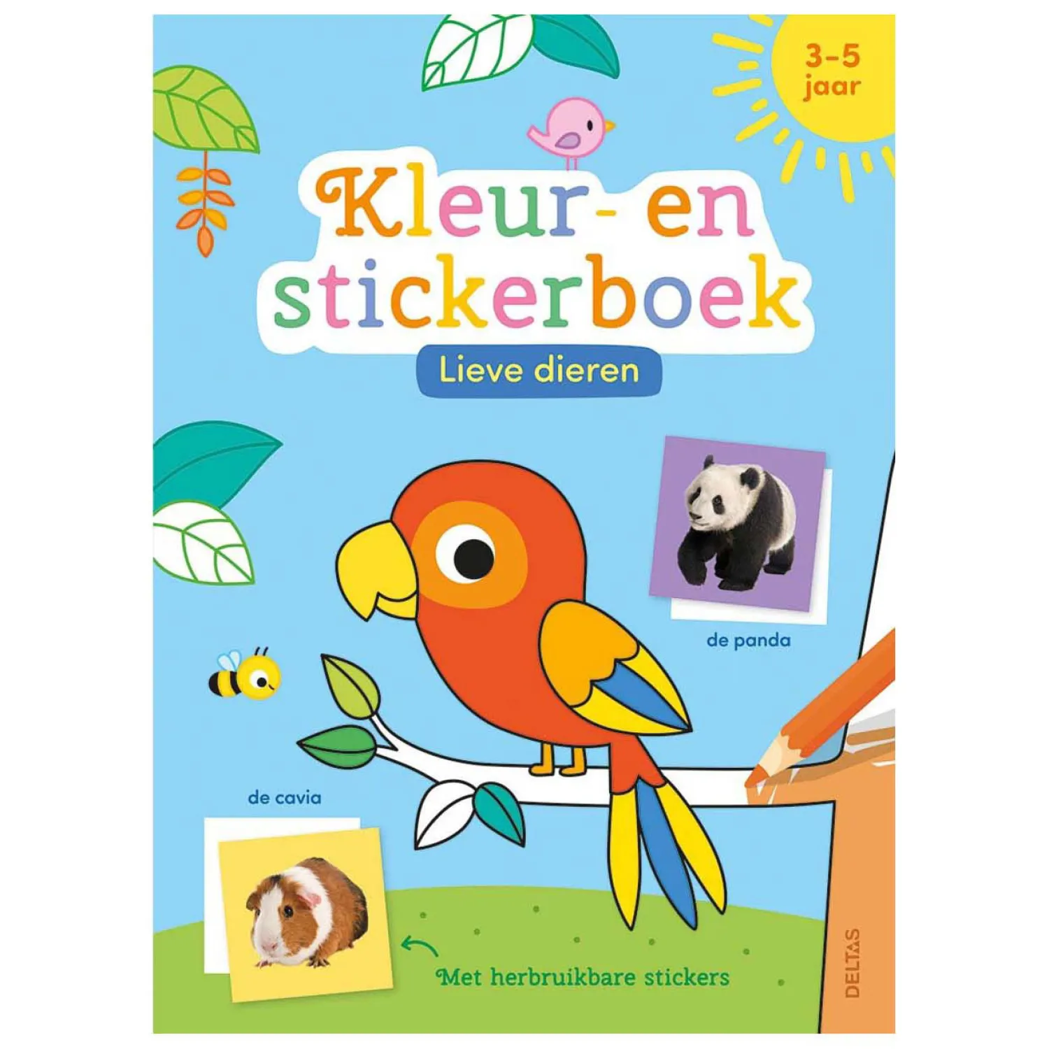 Lieve Dieren Kleur- en Stickerboek - 3-5 Jaar-Deltas Best