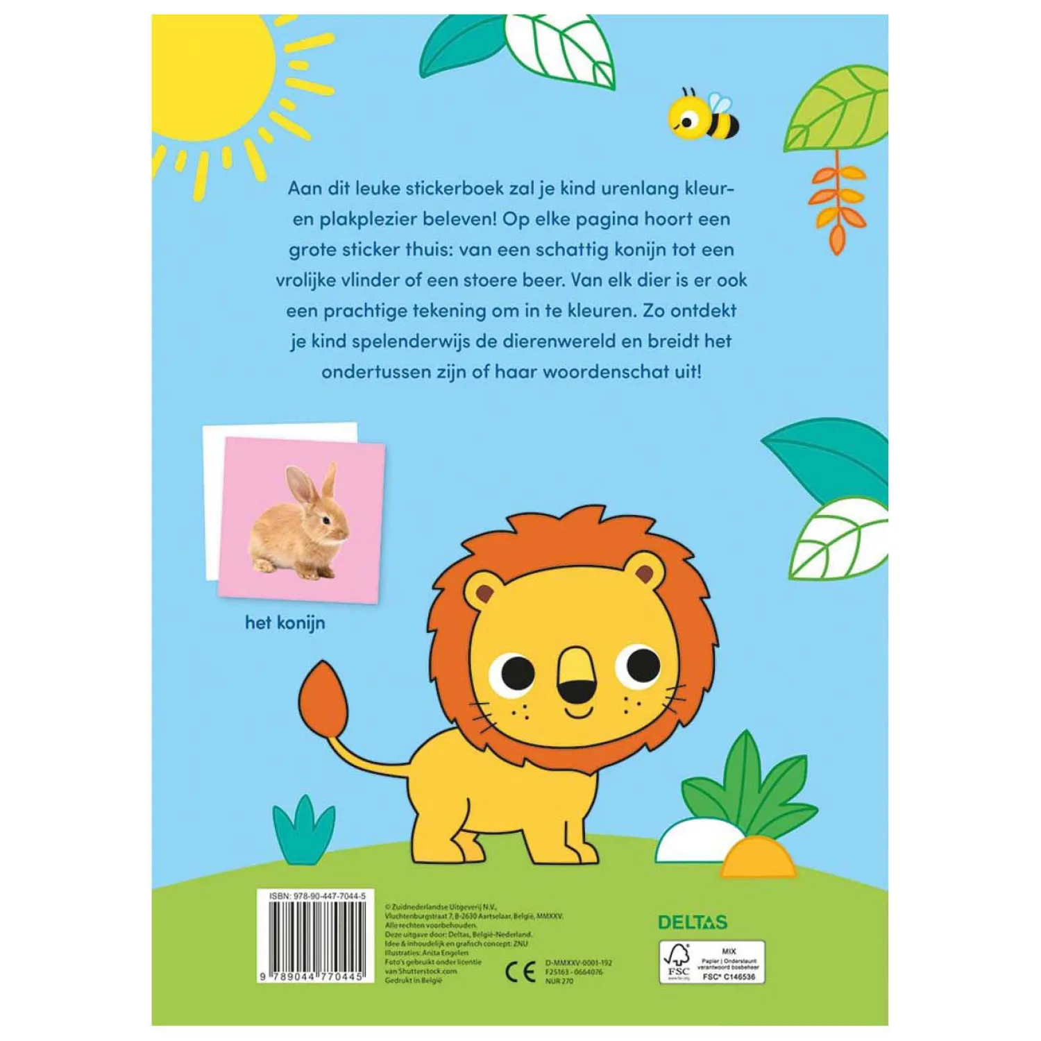 Lieve Dieren Kleur- en Stickerboek - 3-5 Jaar-Deltas Best