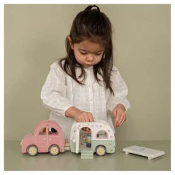 Little Dutch Houten Auto met Caravan Speelset FSC Online