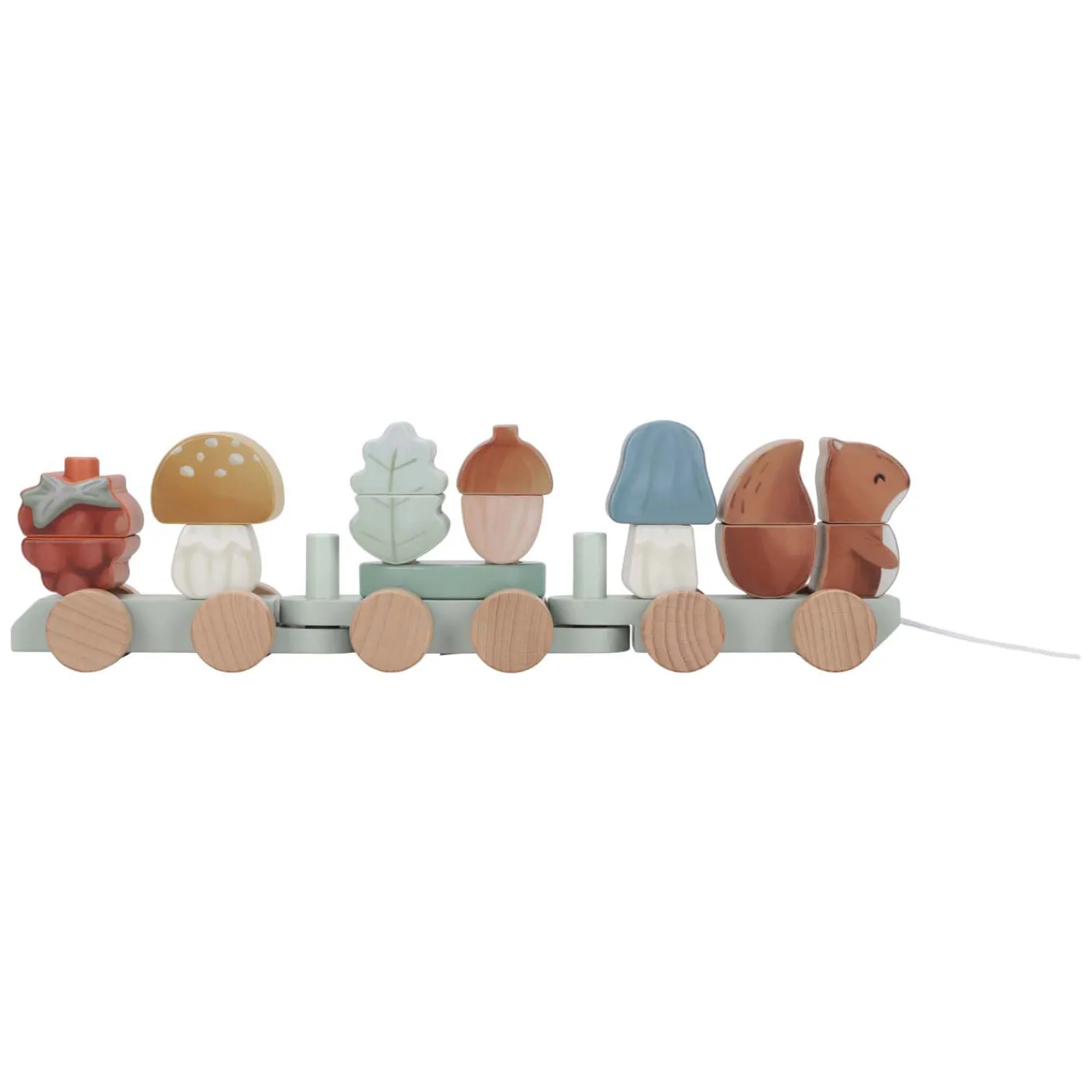 Little Dutch Houten Blokkentrein Eekhoorn Forest Friends FSC, 18dlg. Online