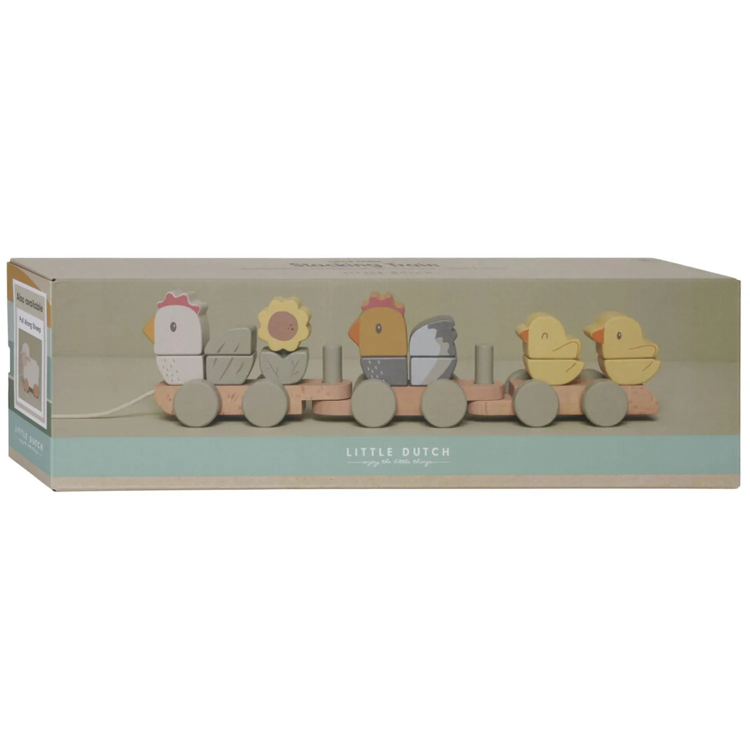 Houten Blokkentrein Kip Little Farm FSC-Little Dutch Hot