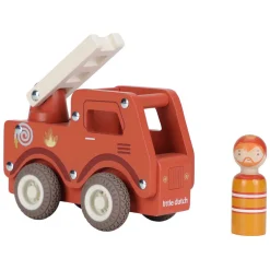 Houten Brandweerwagen met Poppetje FSC>Little Dutch