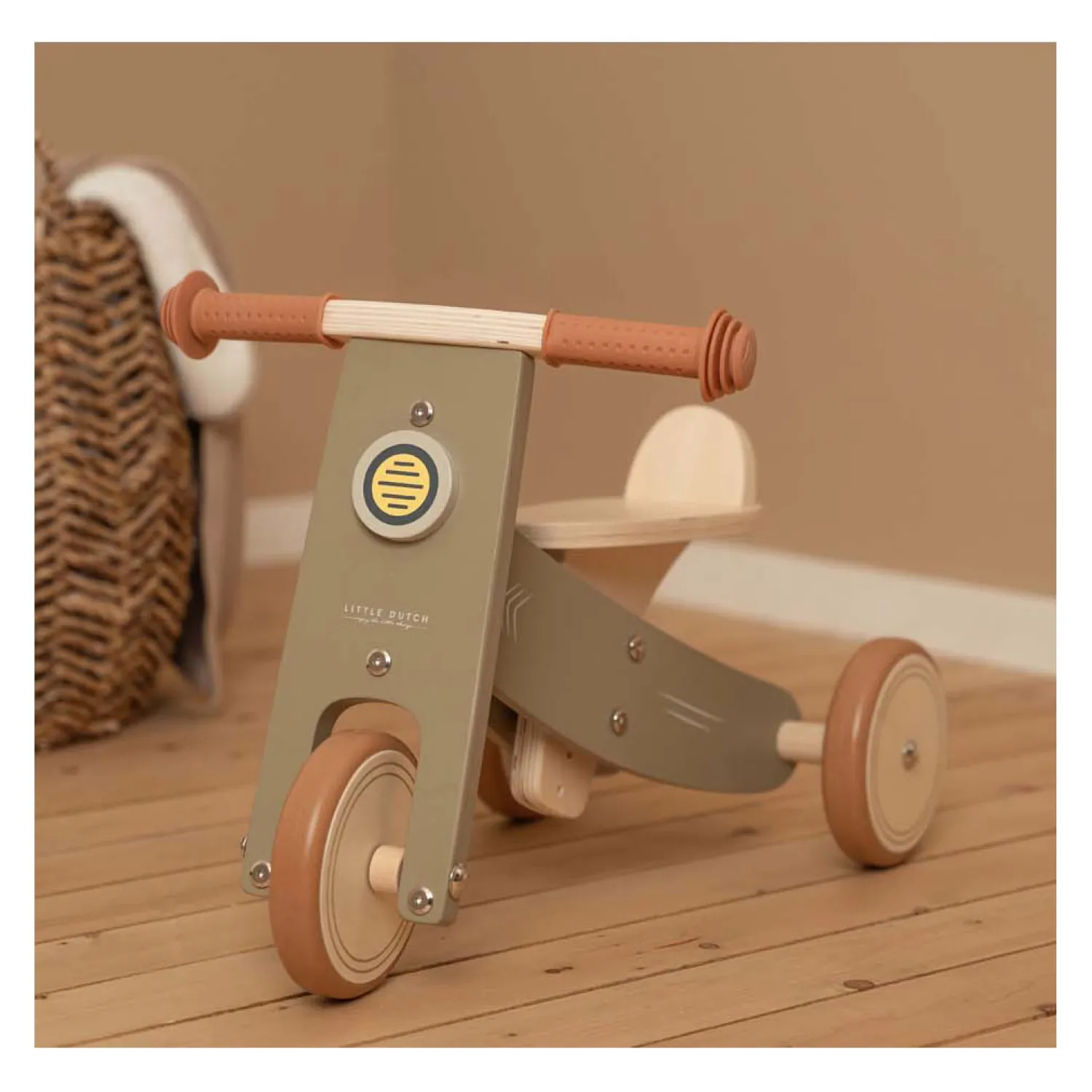 Houten Driewieler Olive FSC>Little Dutch Outlet