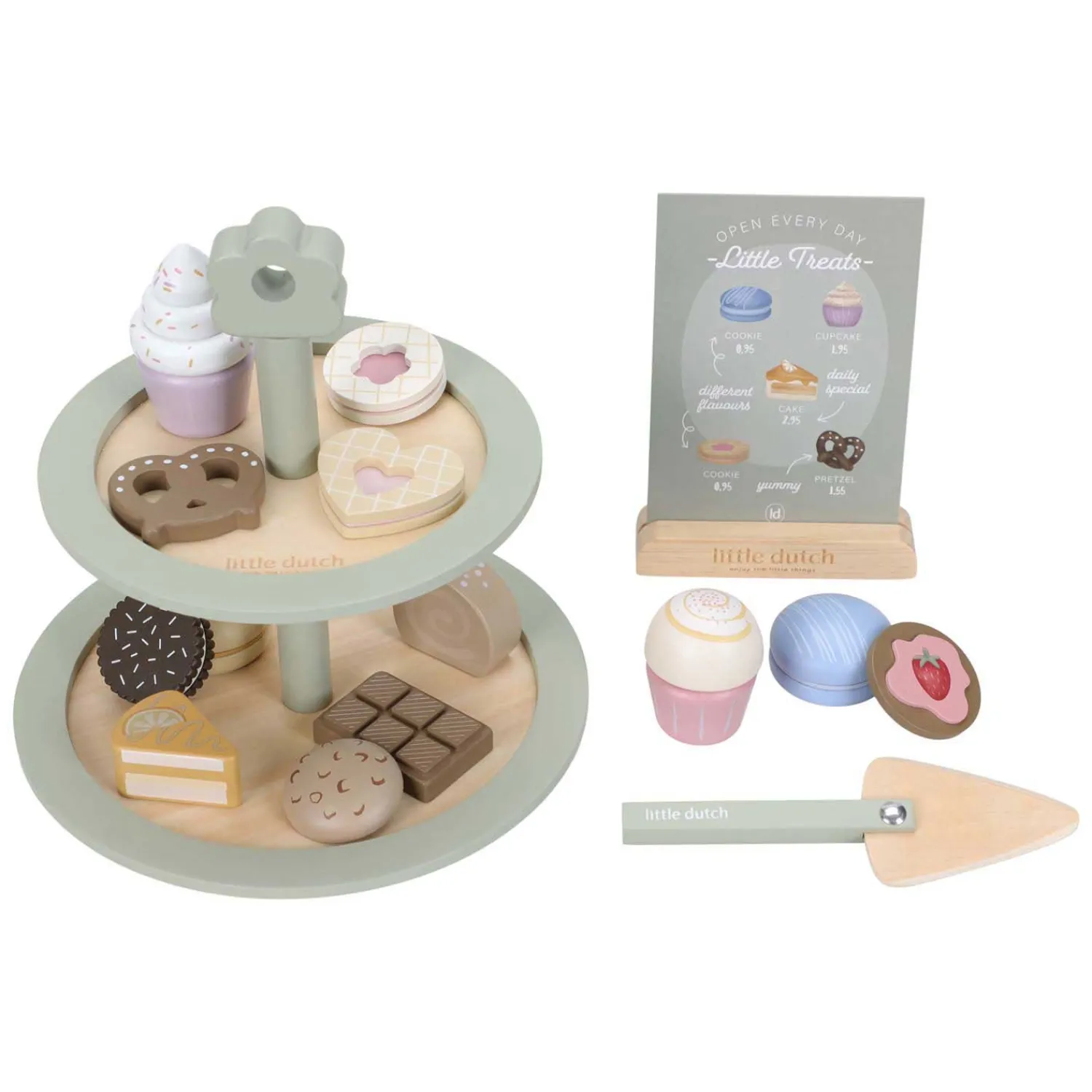 Houten Etagere met Gebak FSC-Little Dutch New