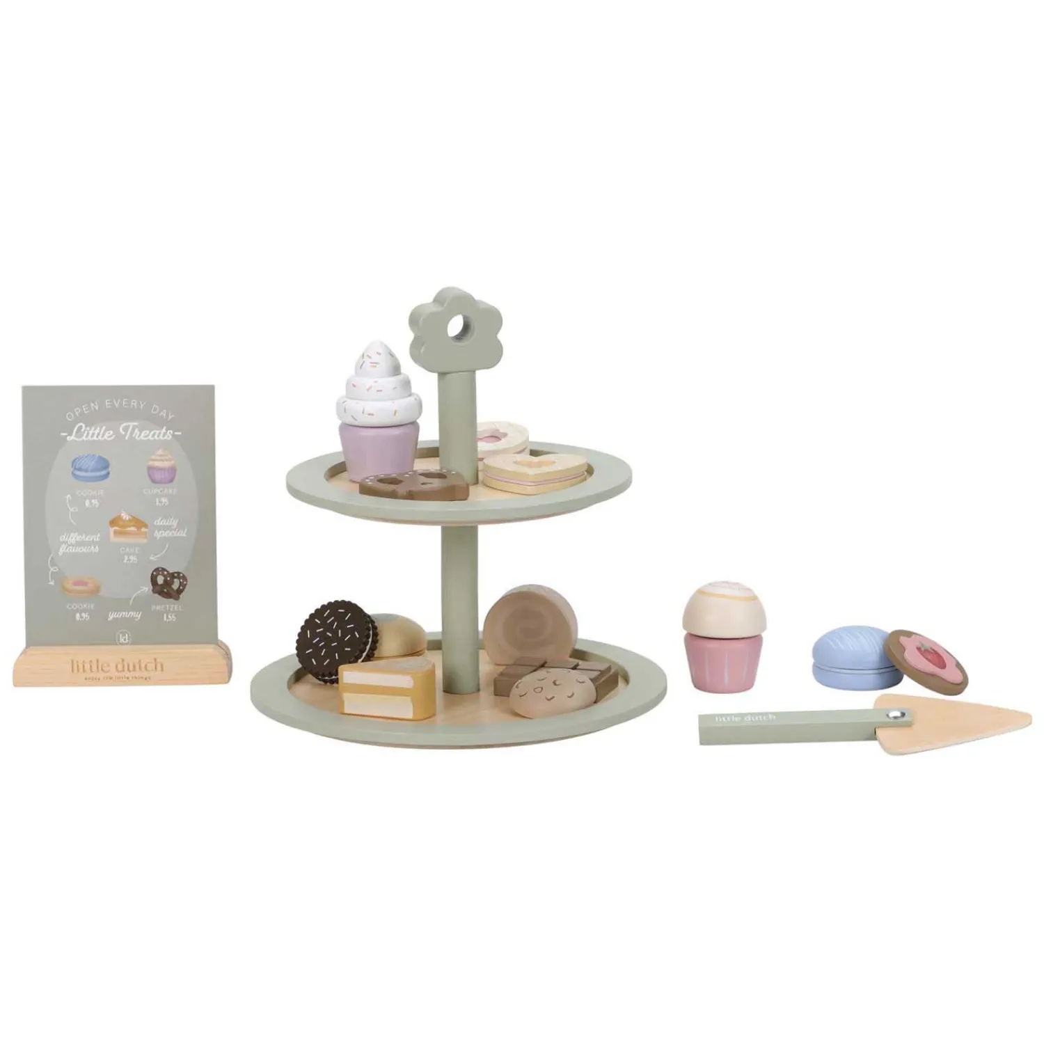 Houten Etagere met Gebak FSC-Little Dutch New