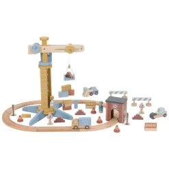 Little Dutch Houten Kraan set met Treinbaan FSC Outlet