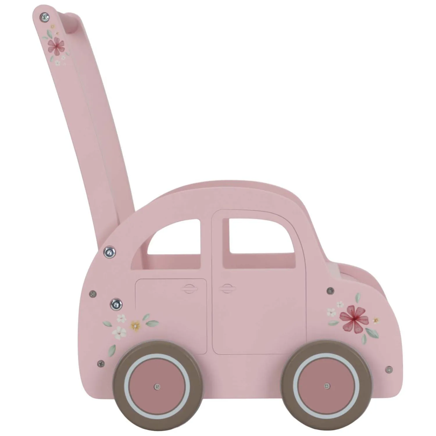 Houten Loopwagen Roze FSC>Little Dutch Outlet