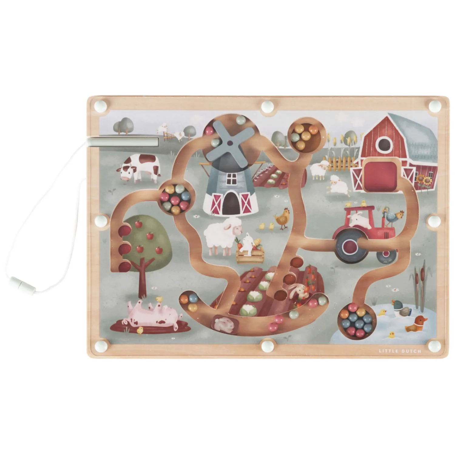 Houten Magnetische Doolhof Little Farm>Little Dutch Best
