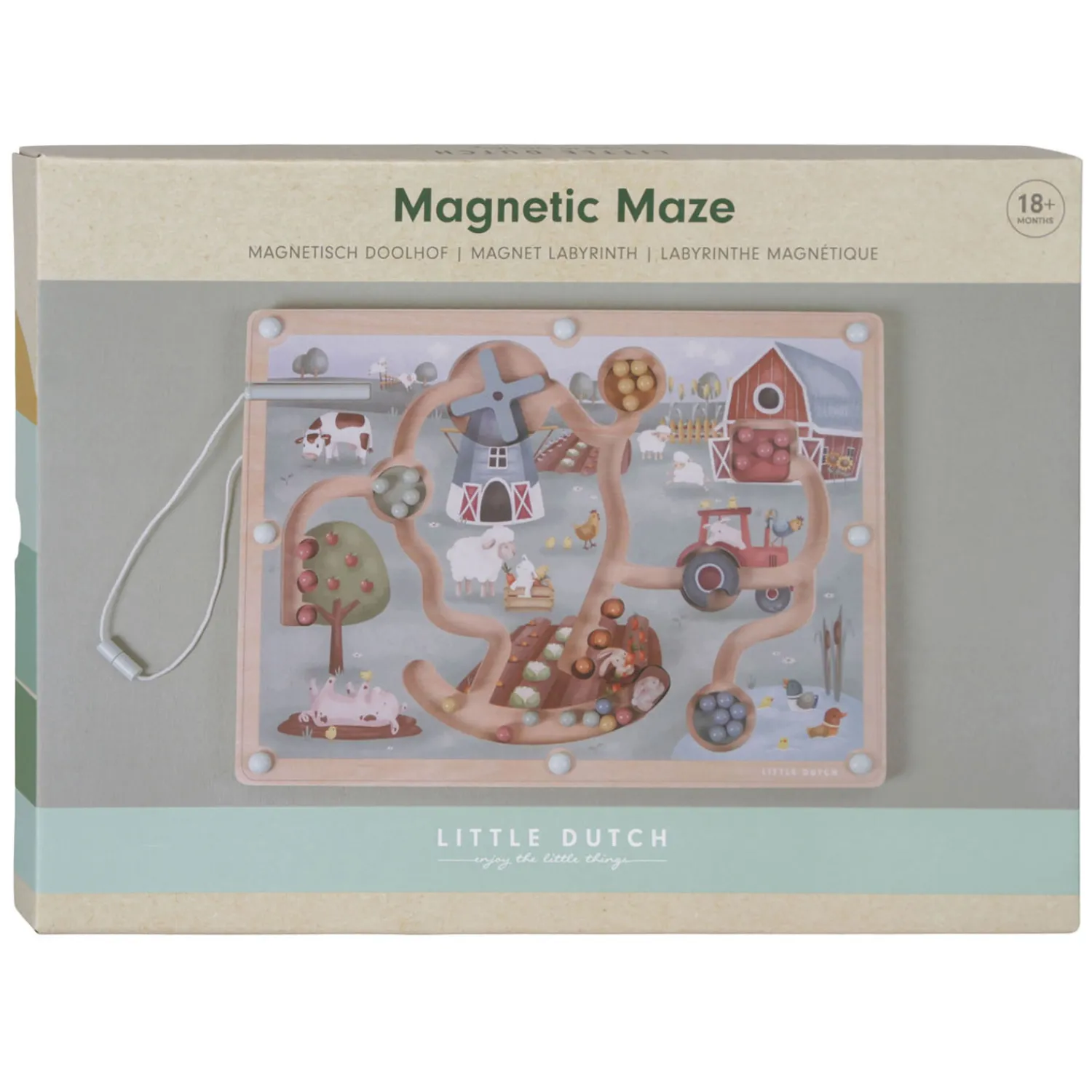 Houten Magnetische Doolhof Little Farm>Little Dutch Best