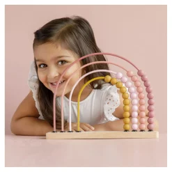Little Dutch Houten Regenboog Telraam Roze Sale