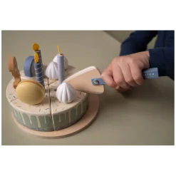Houten Verjaardagstaart Blauw FSC-Little Dutch