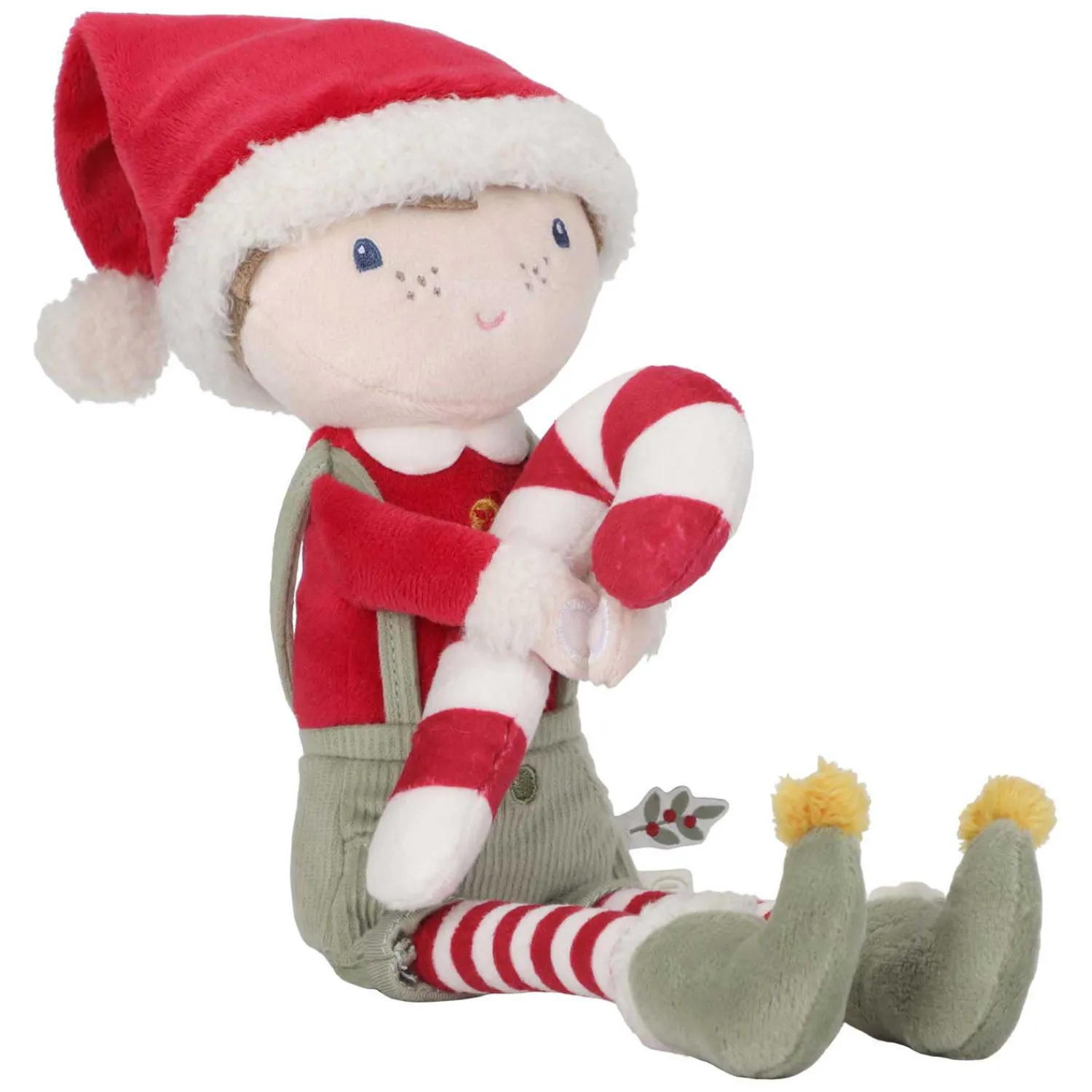 Kerstpop Knuffel Jim GRS - 35cm>Little Dutch Sale