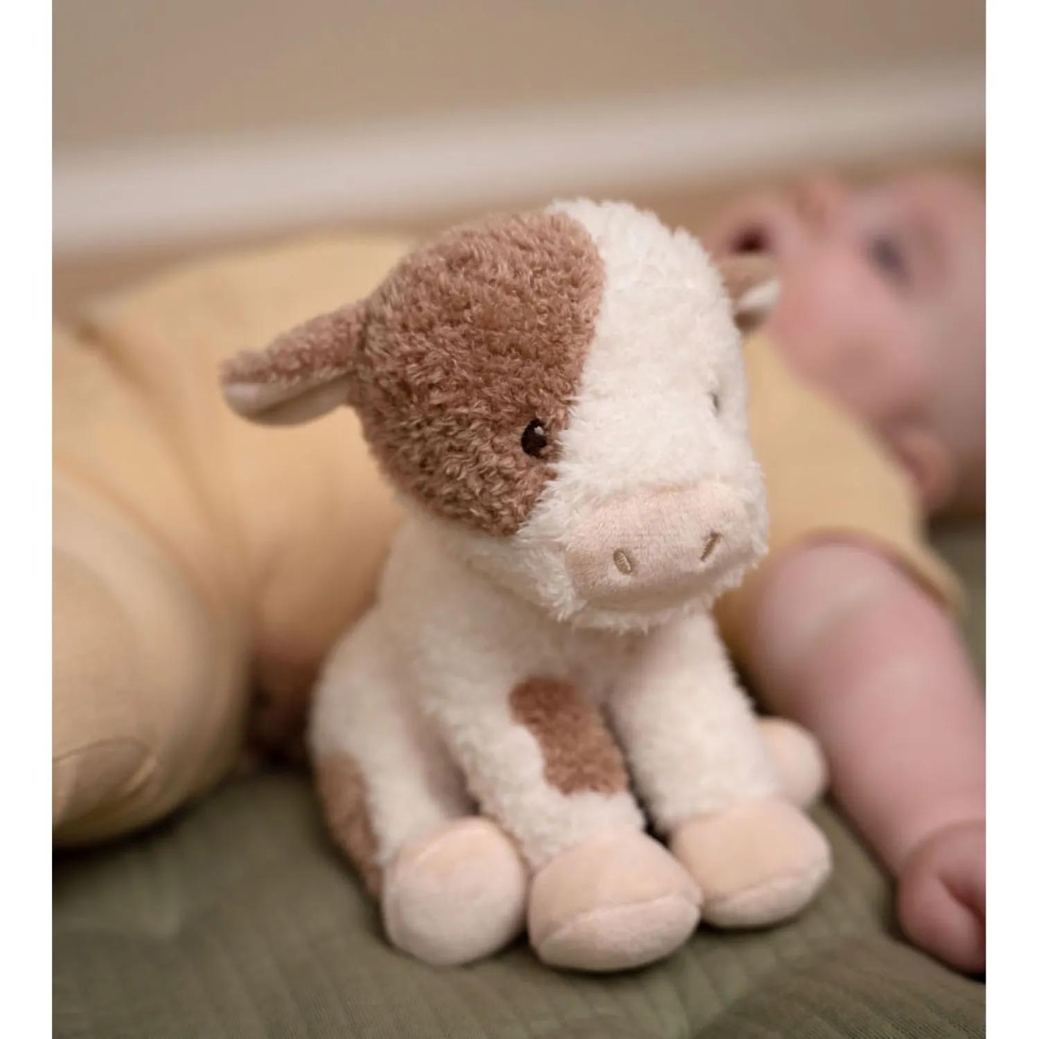 Knuffel Koe Little Farm, 17cm-Little Dutch Discount