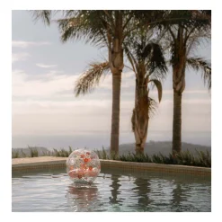 Pink Flowers Strandbal 3D Figuur, 35cm-Little Dutch Sale