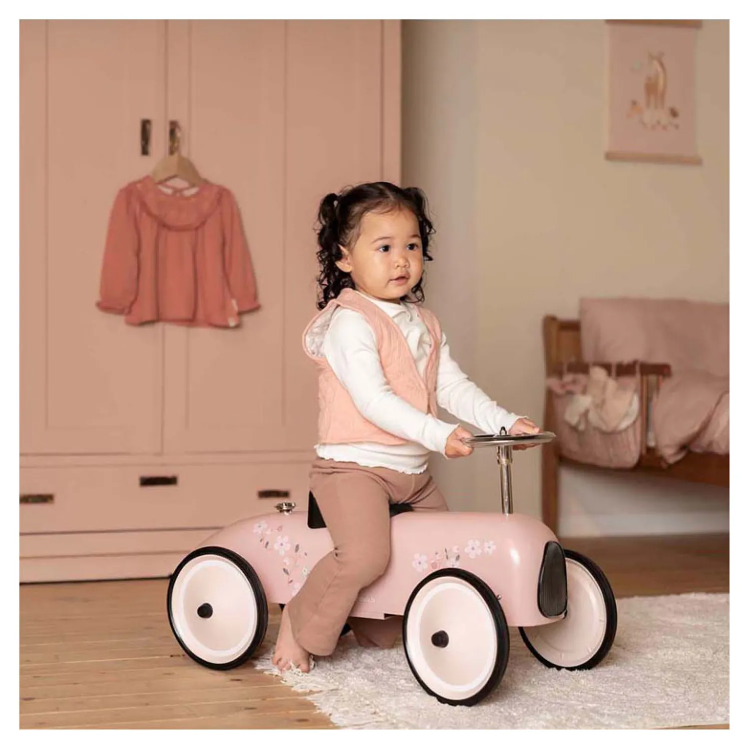 Little Dutch Retro Loopauto Roze Outlet