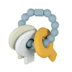 Siliconen Bijtspeeltje Sleutelbos Blauw-Little Dutch Clearance