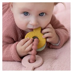 Siliconen Bijtspeeltje Sleutelbos Roze><noscript><img width=