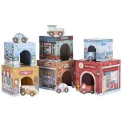 Stapeltoren incl. 6 Auto's FSC>Little Dutch Hot