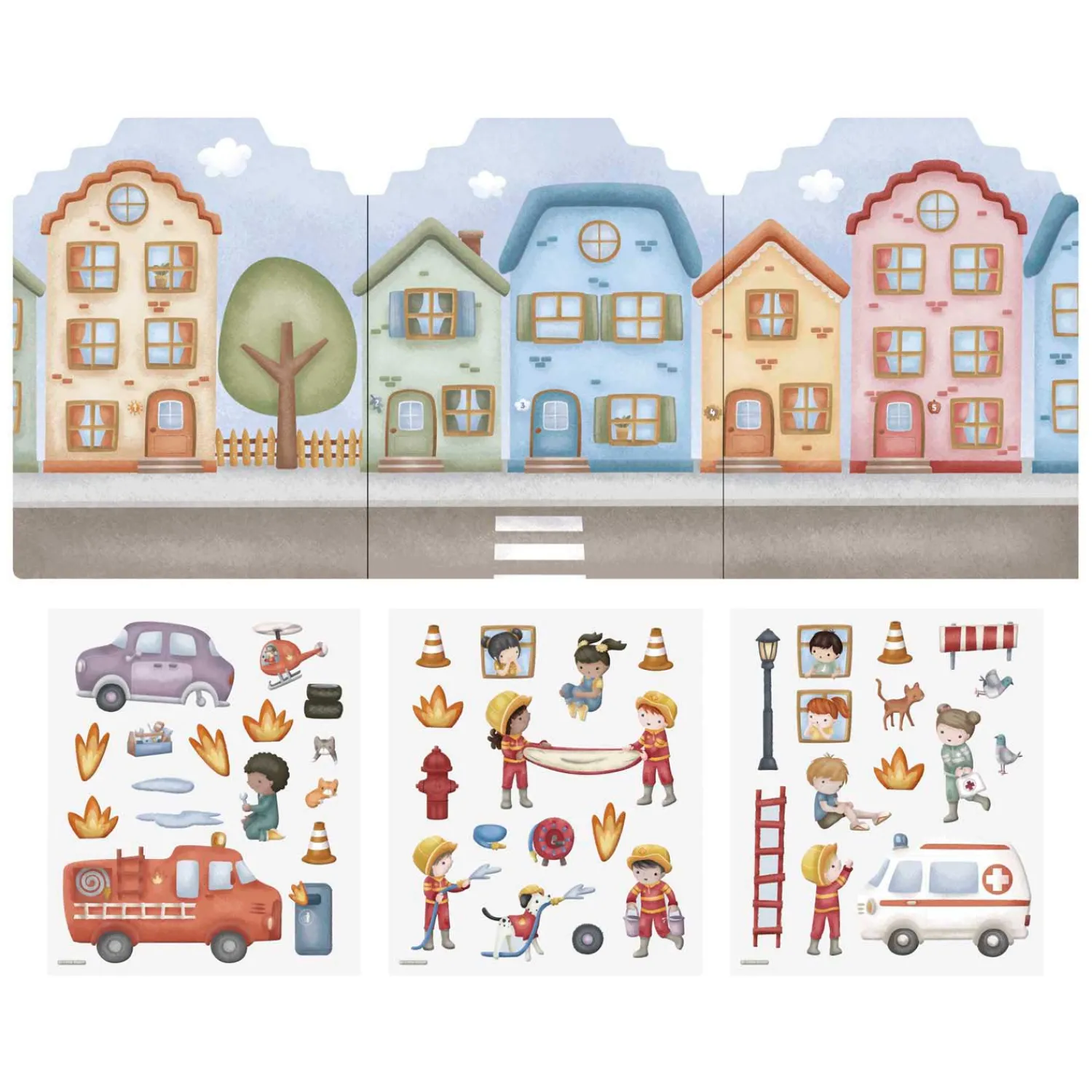 Stickervellen Jim's Brandweer>Little Dutch Clearance