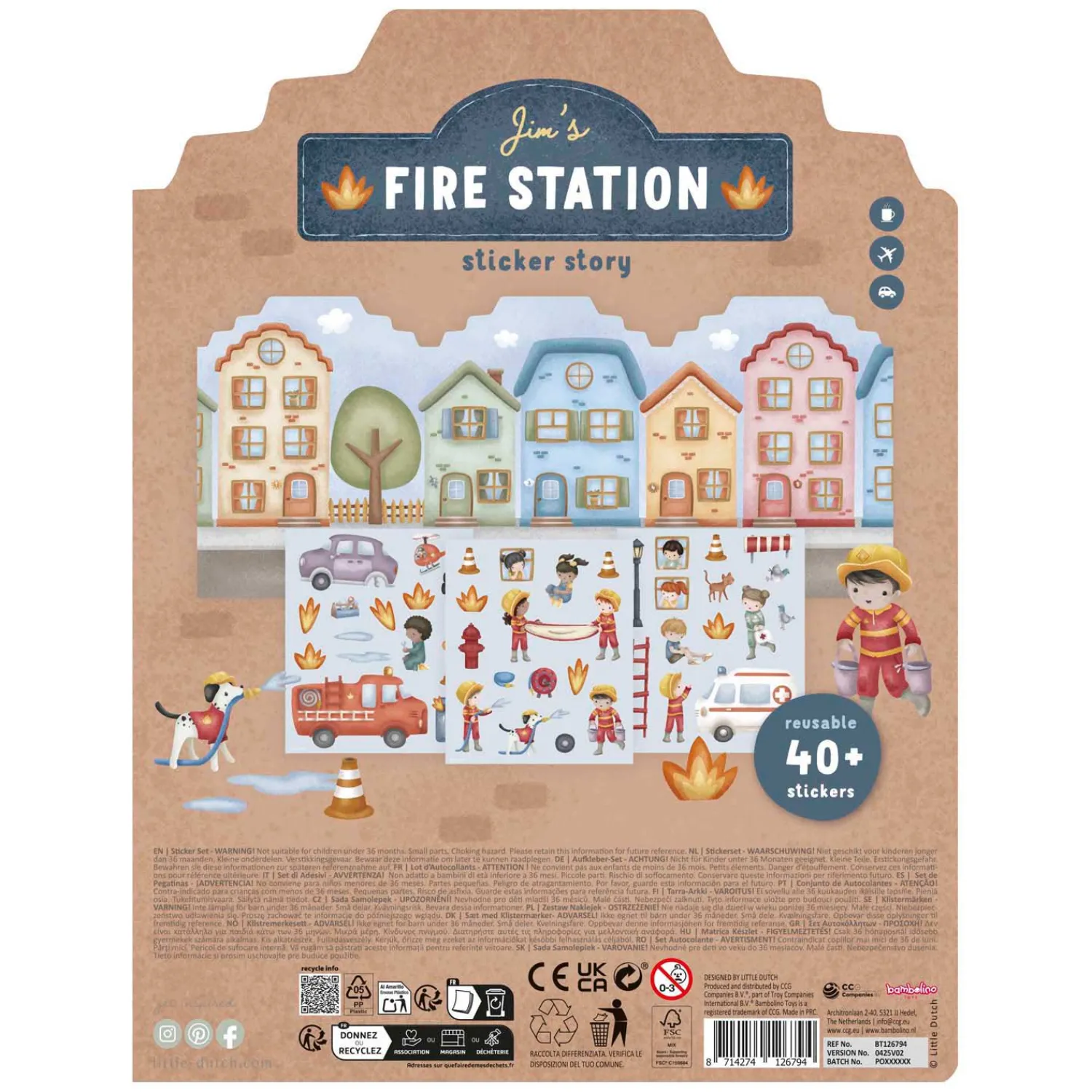 Stickervellen Jim's Brandweer>Little Dutch Clearance