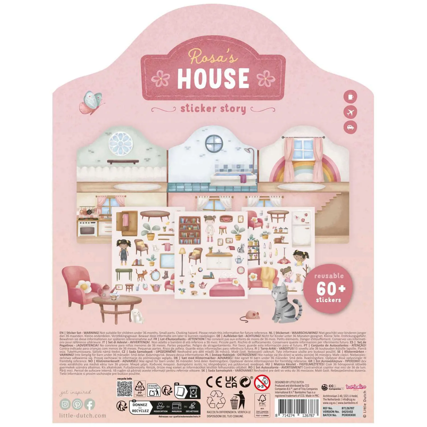 Stickervellen Rosa's Huis-Little Dutch Best