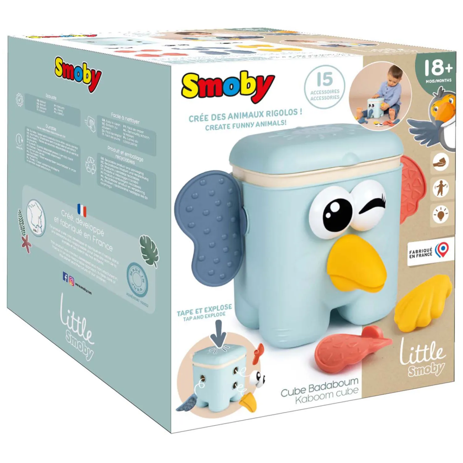 Little Kaboom Kubus Dierenvormen, 10dlg.-Smoby