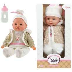 Toi-Toys Lovely Baby Babypop Winterkleren en Flesje Clearance