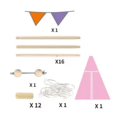 Luxe Tipitent Roze met Lichtjes, 128cm Discount