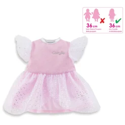 Ma - Poppenjurk Roze met Glitters>Corolle New