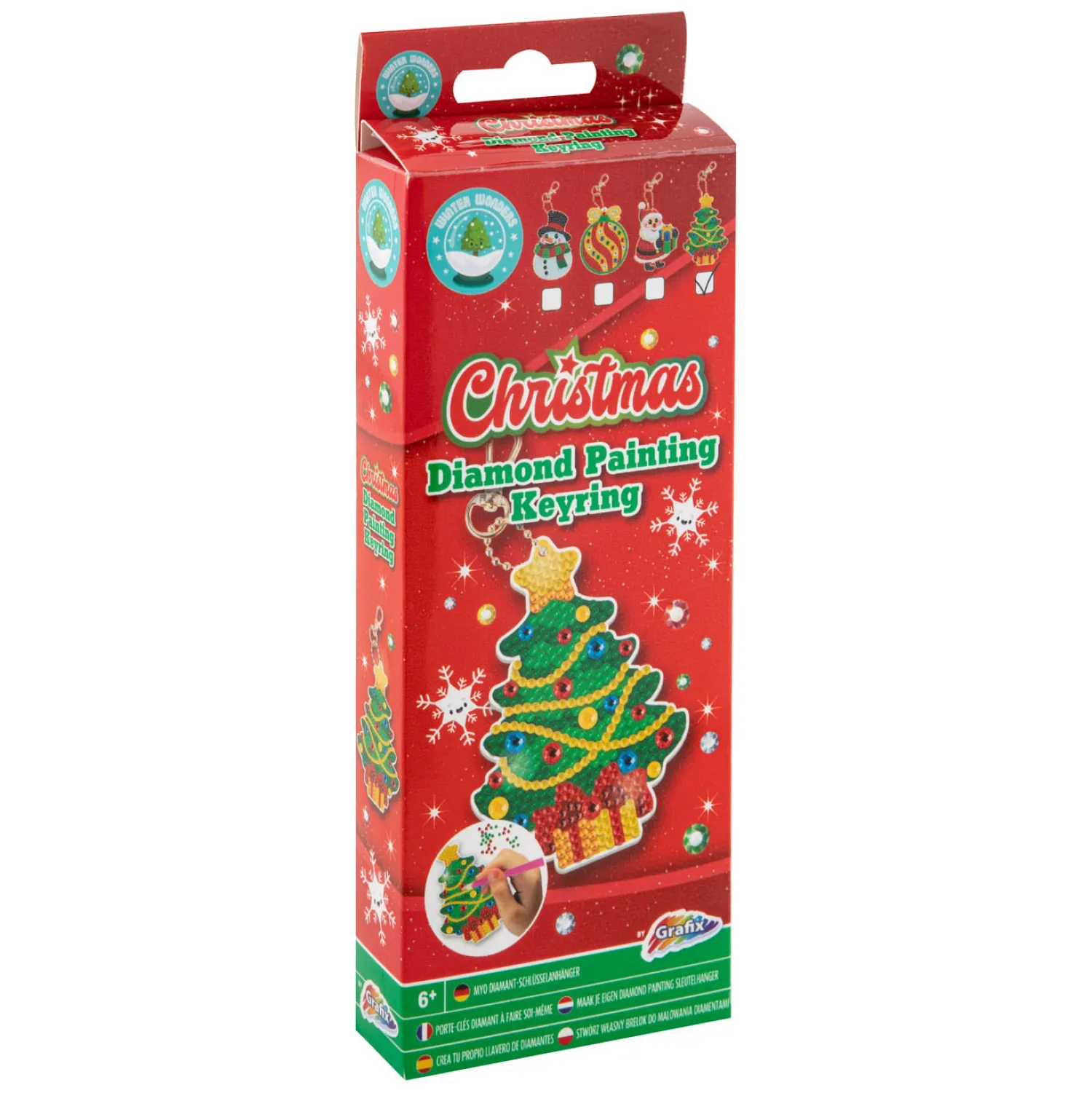 Grafix Maak je eigen Diamond Painting Sleutelhanger Kerst Hot