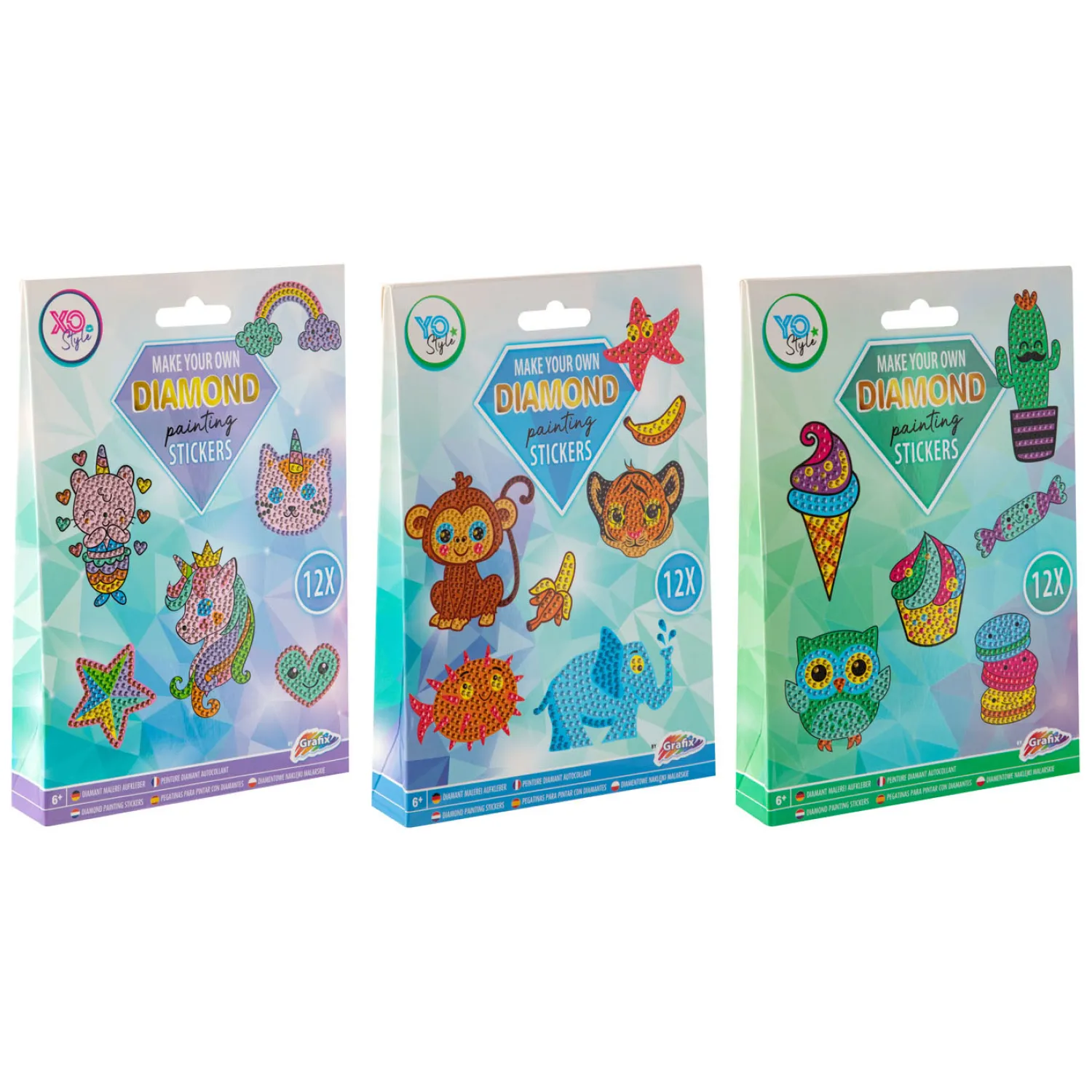 Maak je eigen Diamond Painting Stickers, 12dlg.>Creative Craft Group